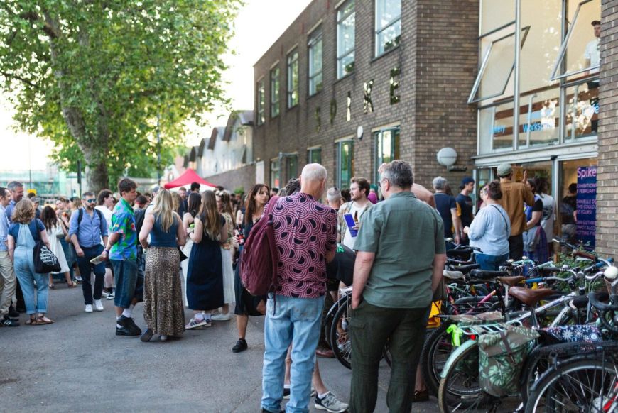 People stood outside of Spike Island